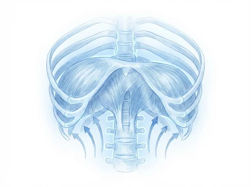 姿勢の崩れが横隔膜を硬くする